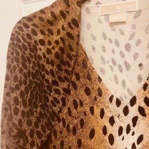 NWT MICHAEL KORS PERFECT WOMEN'S BLOUSE W/ ATTACHED SHELL Size PM